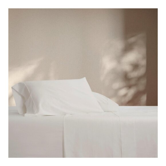 Farm to Home Full Sheet Set - Organic Cotton & Tencel Lyocell, Eco-Friendly, Whi - Picture 2 of 7